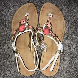 Cute embellished thong sandals